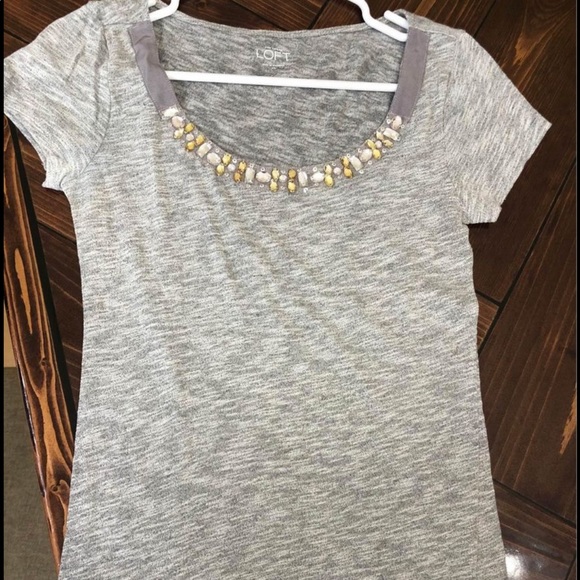 Ann Taylor LOFT jeweled top - Picture 2 of 4